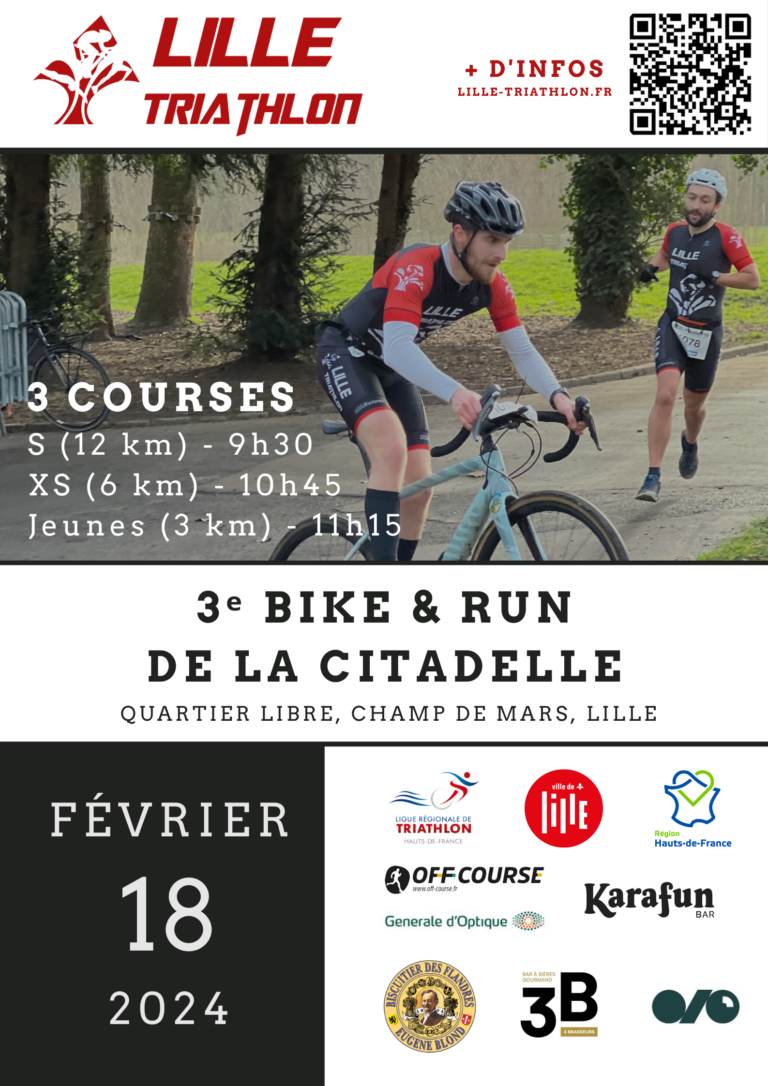 Affiche du Bike and run 2024 de la citadelle